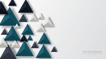 Design triangle shape 3D realistic. Futuristic Space. vector