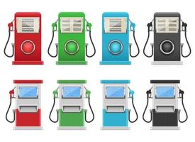 Gas pump vector design illustration set isolated on background