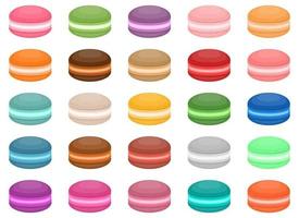 Delicious macaroons vector design illustration set isolated on white background