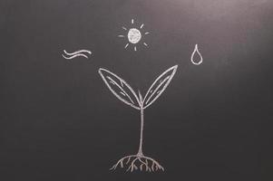Green energy symbol doodle photo