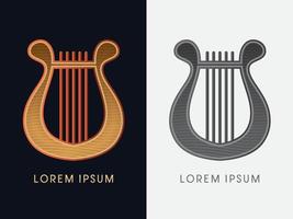 Luxury Lyre Harp vector