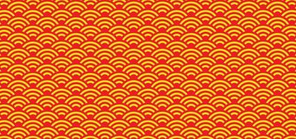 Red orange pattern background with traditional culture texture vector