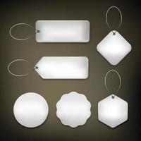 Silver Tag label basic vector