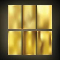Gold Material texture set vector