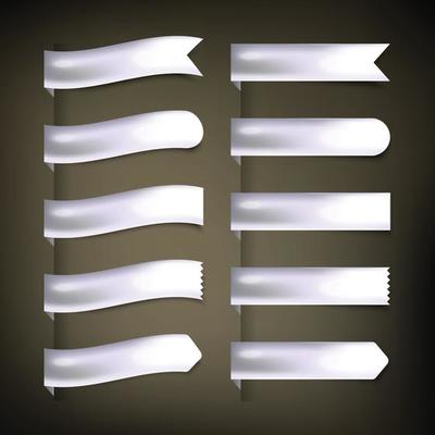 Ribbon basic set in silver on black