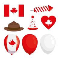 canada day design elements, vector set