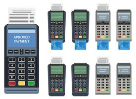 Pos machine vector design illustration set isolated on white background