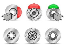 Brake disk vector design illustration set isolated on white background