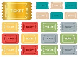 Tickets set vector design illustration set isolated on white background