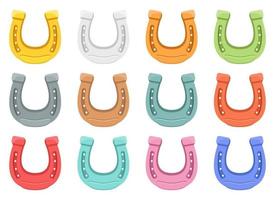 Horseshoe vector design illustration set isolated on white background