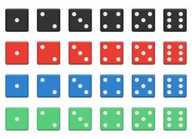 Set of casino dice vector design illustration isolated on white background