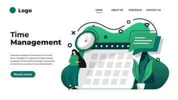 Modern flat design illustration of Time Management. vector