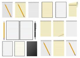 Realistic notebook vector design illustration isolated on white background