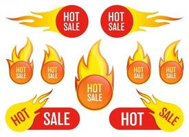 Hot sale emblem sticker vector design illustration set isolated on white background