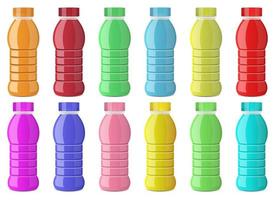 Juice bottle vector design illustration set isolated on white background