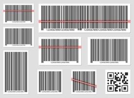 Bar code vector design illustration isolated on grey background