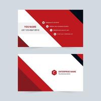 Black and red business business card vector