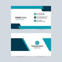 Blue business universal business card vector