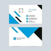 Blue corporate business card vector