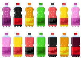 Soda bottle vector design illustration set isolated on white background