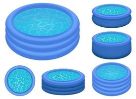 Inflatable pool vector design illustration isolated on white background