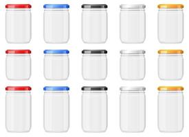 Empty glass jar vector design illustration isolated on white background