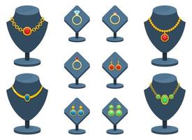 Jewelry set vector design illustration isolated on white background
