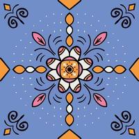 Floral tile. Blue floral background vector