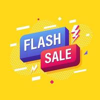 Flash Sale, Online marketing banner template design. Vector illustration