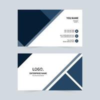 Business navy, white universal business card vector