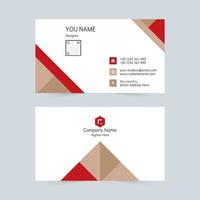 Minimalistic business red card template vector