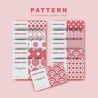 Minimal abstract business card template pink tone. Corporate identity layout with geometric lines. Vector illustration.