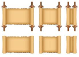 Free Vector  Cartoon set of old parchment scrolls