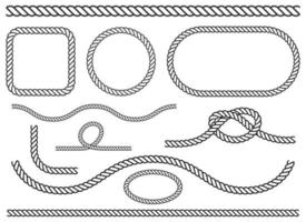Ilustración de diseño de vector de conjunto de cuerda aislado sobre fondo blanco