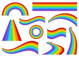 Rainbow set vector design illustration isolated on white background