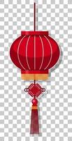 Chinese lantern hanging isolated on transparent background vector