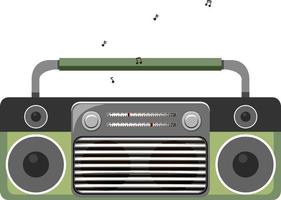 Front of classic radio isolated vector