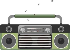 Front of classic radio isolated vector