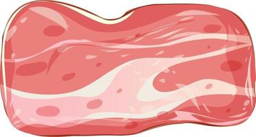 Sliced red meat on white background vector