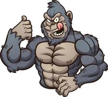 Strong evil gorilla vector