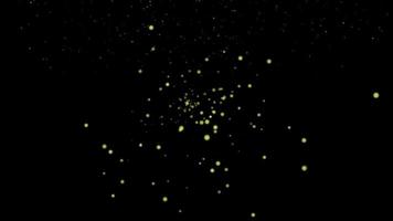 Yellow Bubbles Bokeh in Dark Space Background video