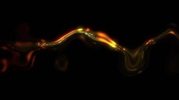 abstrakt strömmande guldpartiklar fx-slinga video