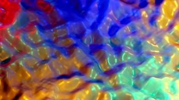 3D iridescente metálico líquido ondulado ondulado movimento em loop