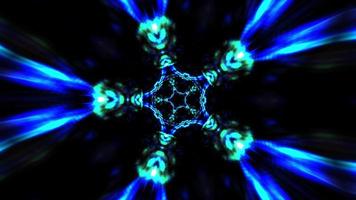 unendliche Mandala hypnotische Neonlichter nahtlose VJ-Schleife