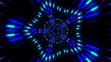 Blue pink neon glowing star rays exploding loop video
