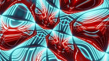ilusión óptica de rayas onduladas de tecnología digital azul rojo