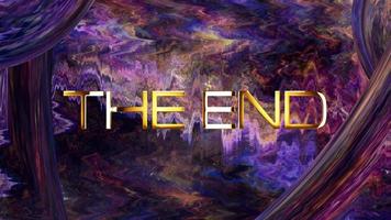 The End grunge Sci-Fi energy frame cinematic title video