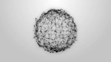 abstracte 3d fractal zwarte bol achtergrond in een lus video