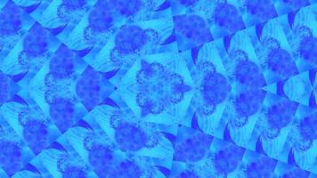 abstrakter strukturierter blauer Neonkaleidoskophintergrund