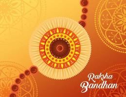 tarjeta de felicitación con rakhi decorativo para raksha bandhan vector